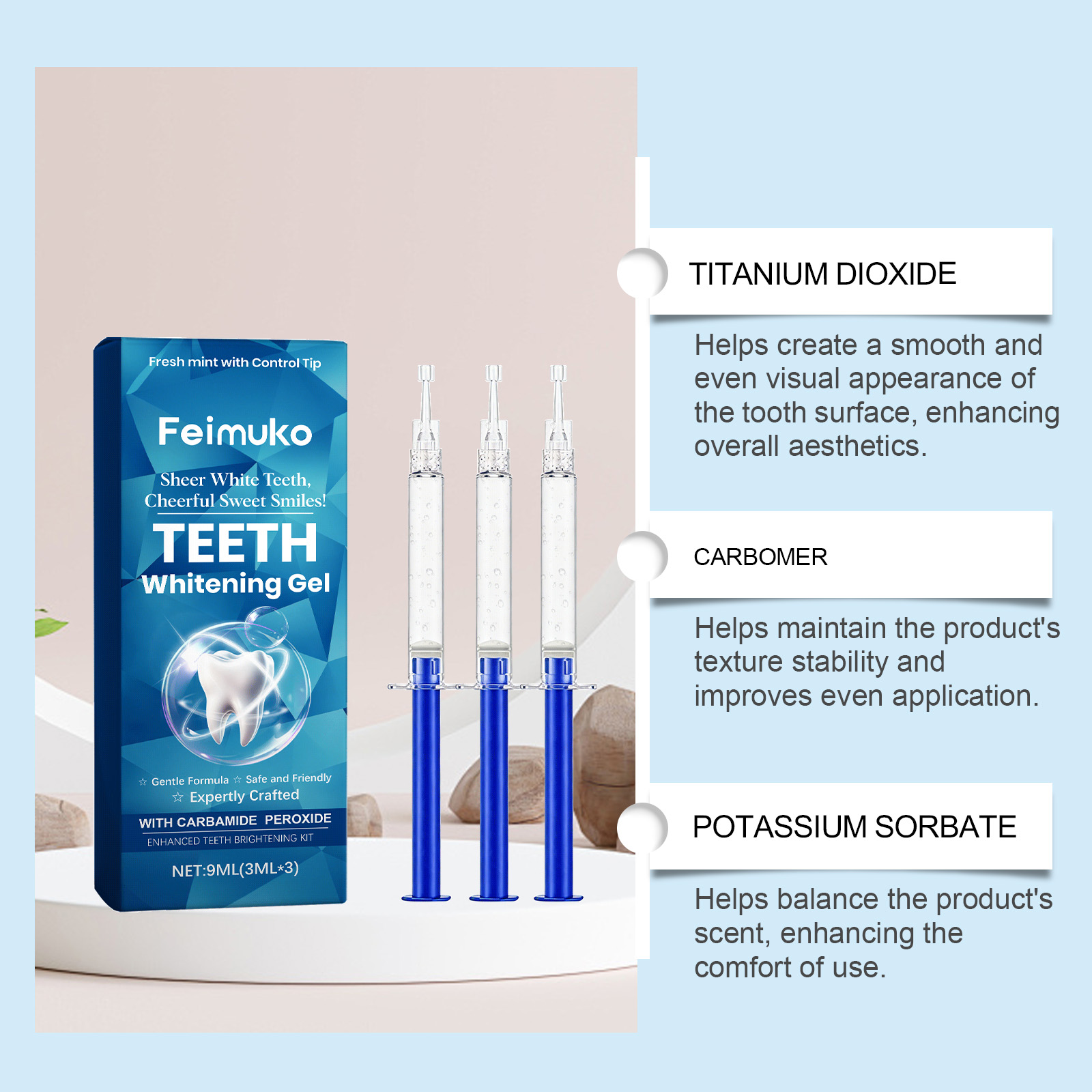 Feimuko Diş Beyazlatıcı Jel 3' - Teeth Whitening Kit incelemesi ve fiyatı