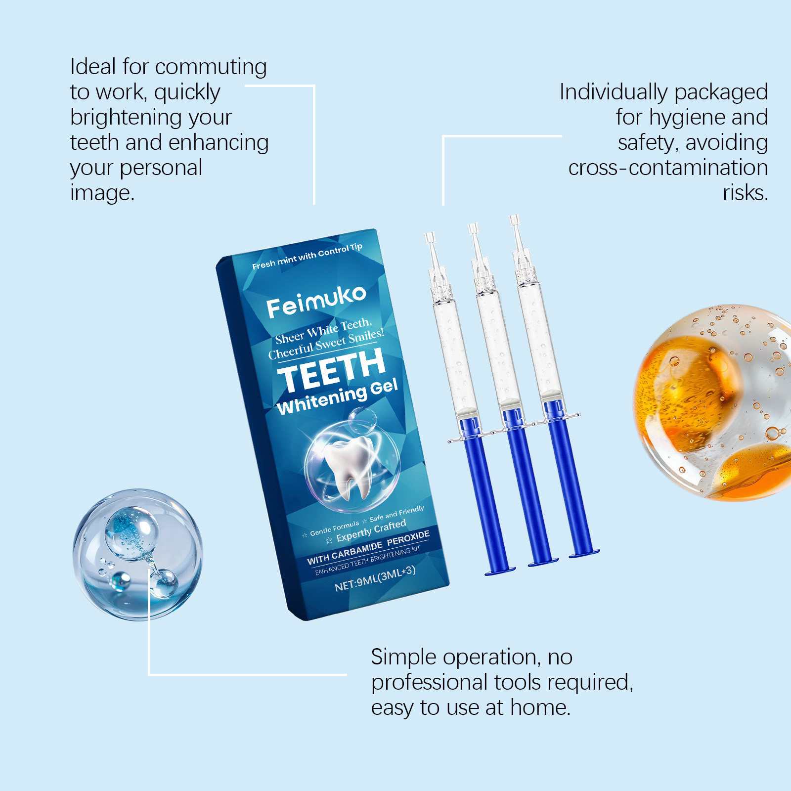 Feimuko Diş Beyazlatıcı Jel 3' - Teeth Whitening Kit incelemesi ve fiyatı